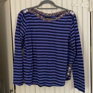 Anthropologie boat neck shirt sz large